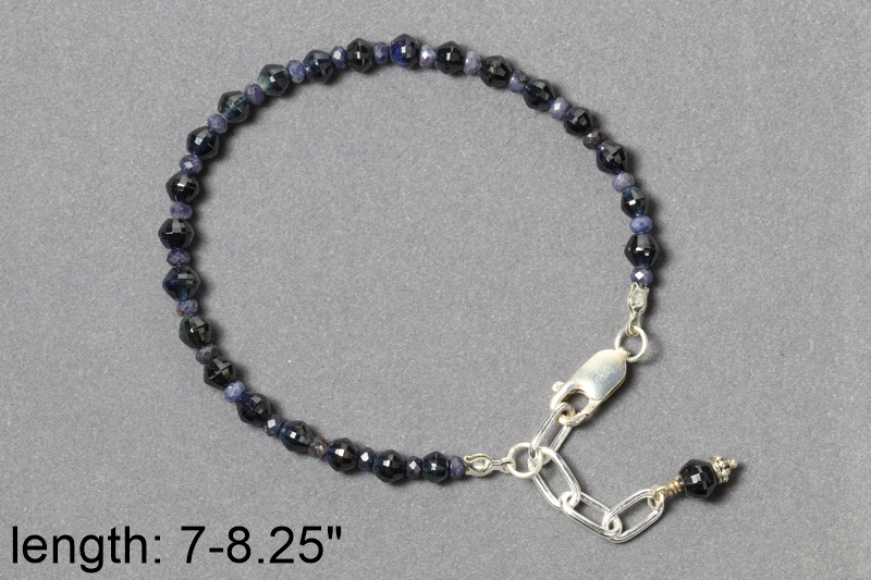 Sapphire/ss bracelets
